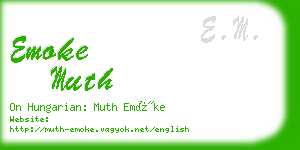 emoke muth business card